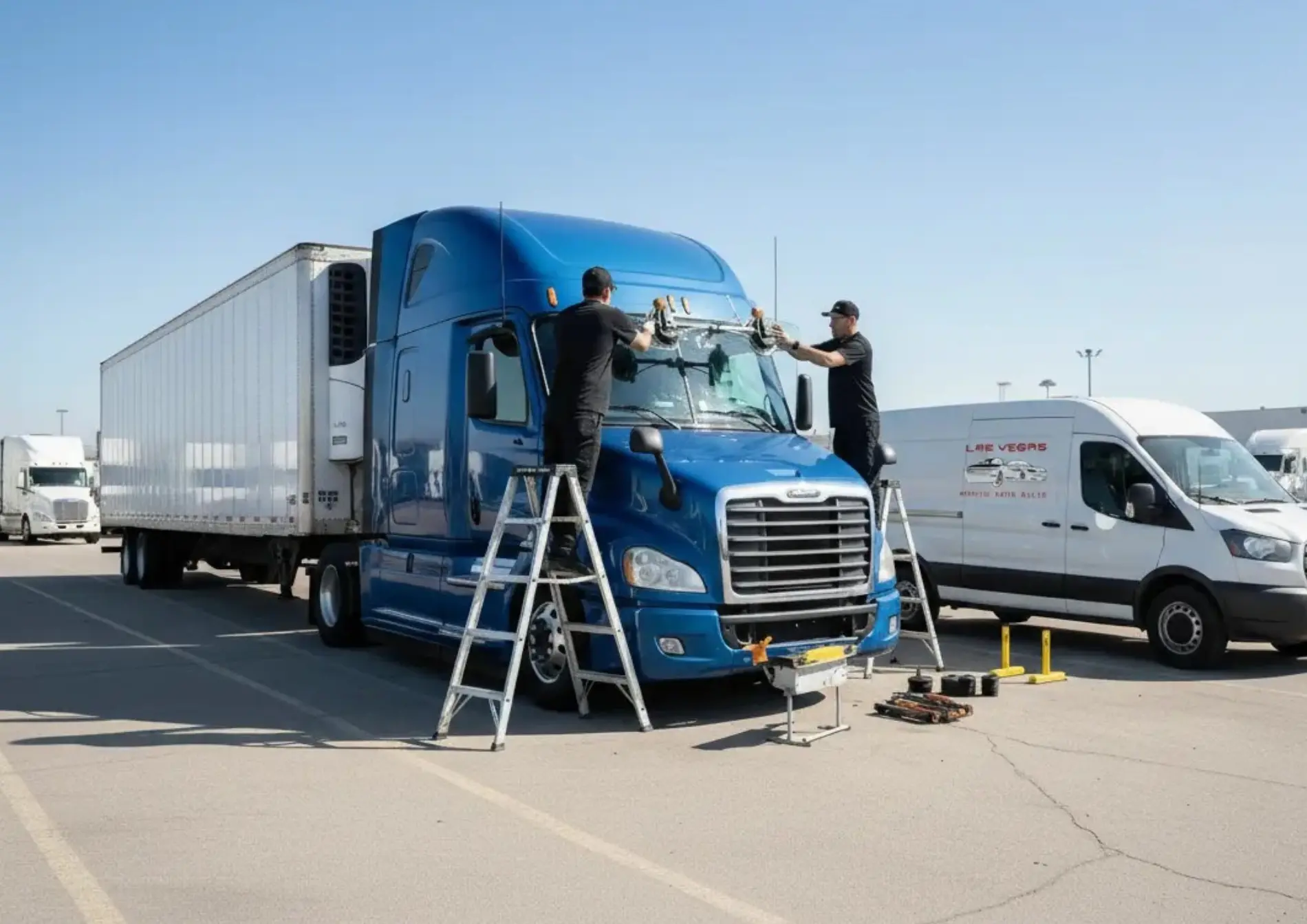 Semi-truck windshield replacement Las Vegas